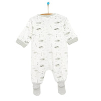 HelloBaby Newborn Baby Boy Footed Jumpsuit - Ecru - Miu Mau Collectibles