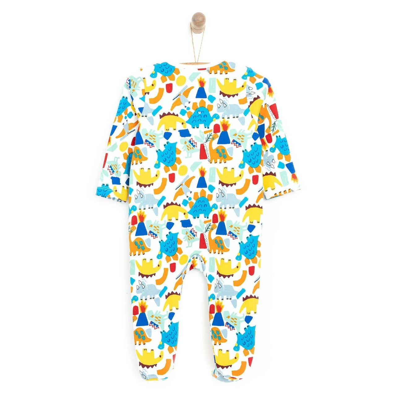 HelloBaby Newborn Baby Boy Footed Jumpsuit - Ecru - Miu Mau Collectibles