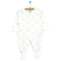 HelloBaby Newborn Baby Boy Footed Jumpsuit - Ecru - Miu Mau Collectibles