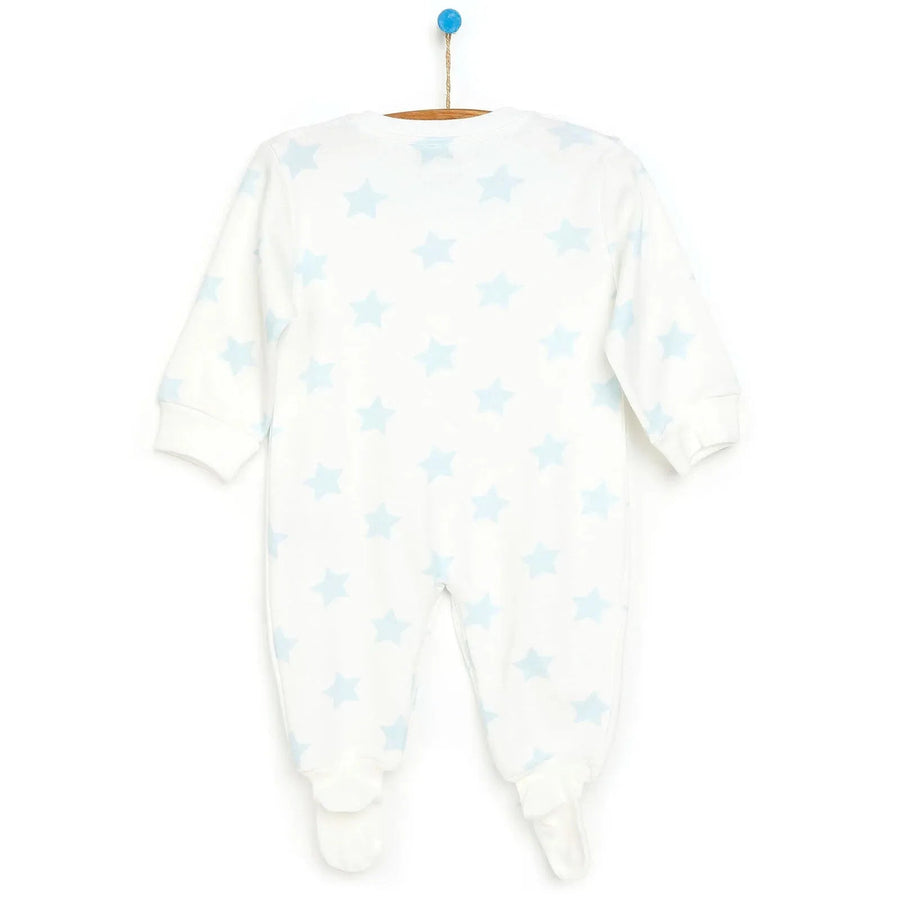 HelloBaby Newborn Baby Boy Footed Jumpsuit - Ecru - Miu Mau Collectibles
