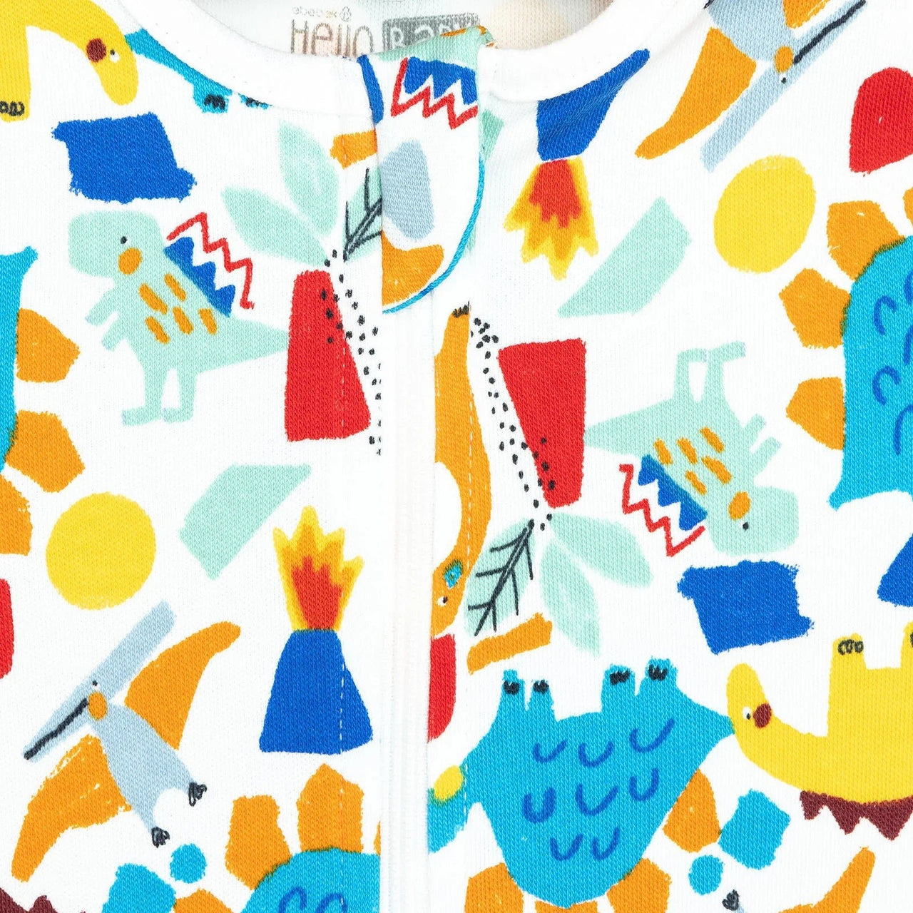 HelloBaby Newborn Baby Boy Footed Jumpsuit - Ecru - Miu Mau Collectibles