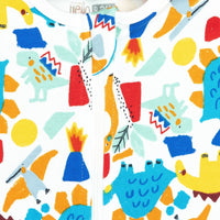 HelloBaby Newborn Baby Boy Footed Jumpsuit - Ecru - Miu Mau Collectibles