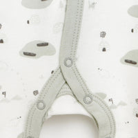 HelloBaby Newborn Baby Boy Footed Jumpsuit - Ecru - Miu Mau Collectibles