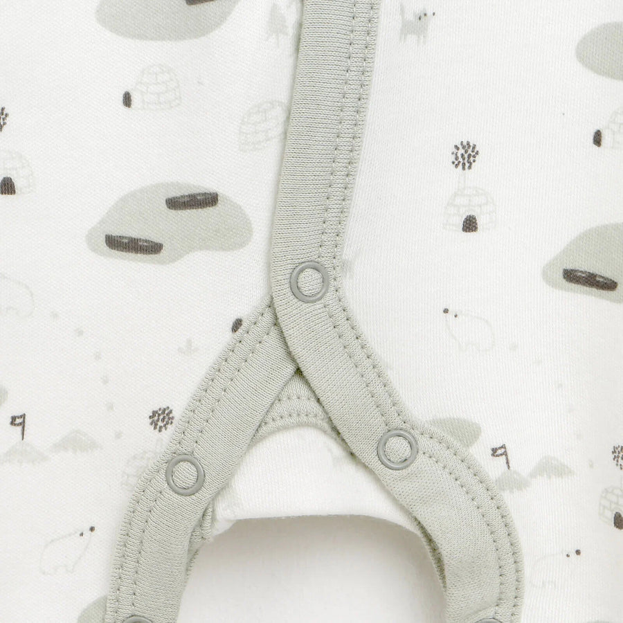 HelloBaby Newborn Baby Boy Footed Jumpsuit - Ecru - Miu Mau Collectibles