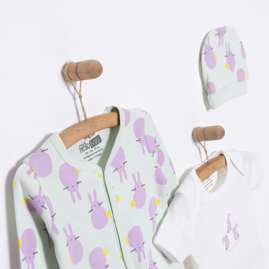 HelloBaby Newborn Baby Cute Elephant Jumpsuit - Ecru - Miu Mau Collectibles