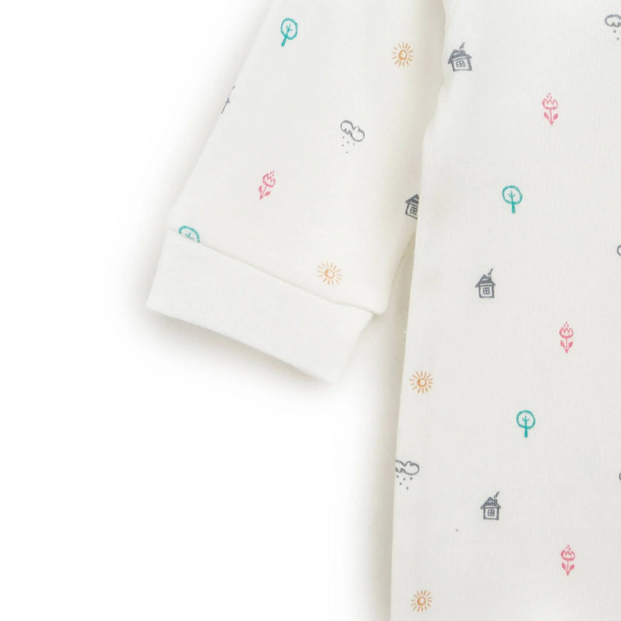 HelloBaby Newborn Baby Girl Footed Jumpsuit - Beige Melange - Miu Mau Collectibles