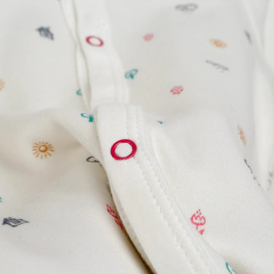 HelloBaby Newborn Baby Girl Footed Jumpsuit - Beige Melange - Miu Mau Collectibles