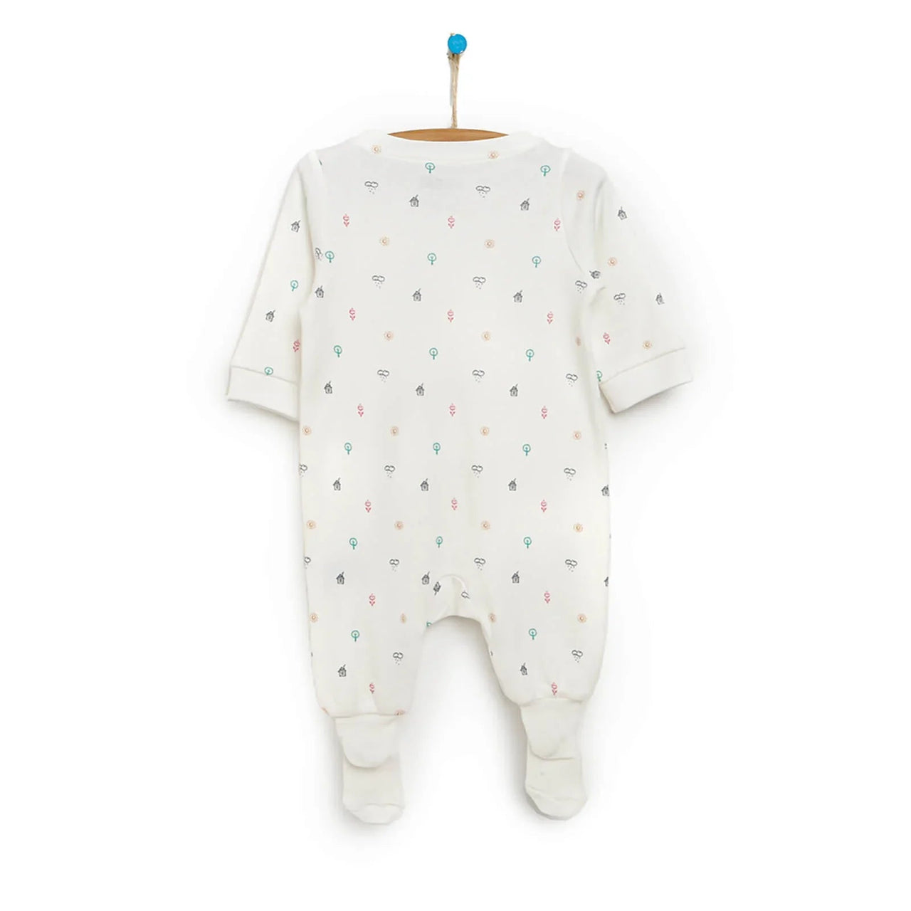 HelloBaby Newborn Baby Girl Footed Jumpsuit - Beige Melange - Miu Mau Collectibles