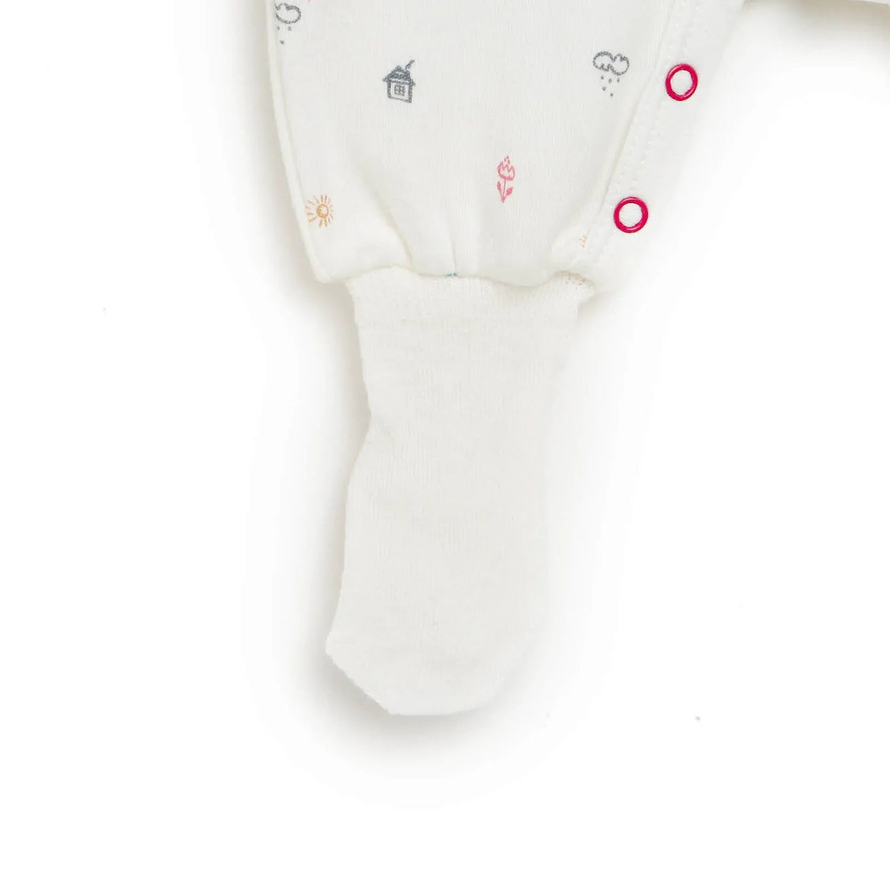 HelloBaby Newborn Baby Girl Footed Jumpsuit - Beige Melange - Miu Mau Collectibles