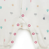 HelloBaby Newborn Baby Girl Footed Jumpsuit - Beige Melange - Miu Mau Collectibles