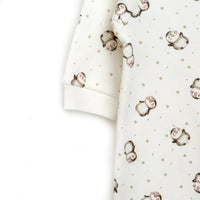 HelloBaby Newborn Baby Girl Footed Jumpsuit - Ecru - Miu Mau Baby & Kids Store