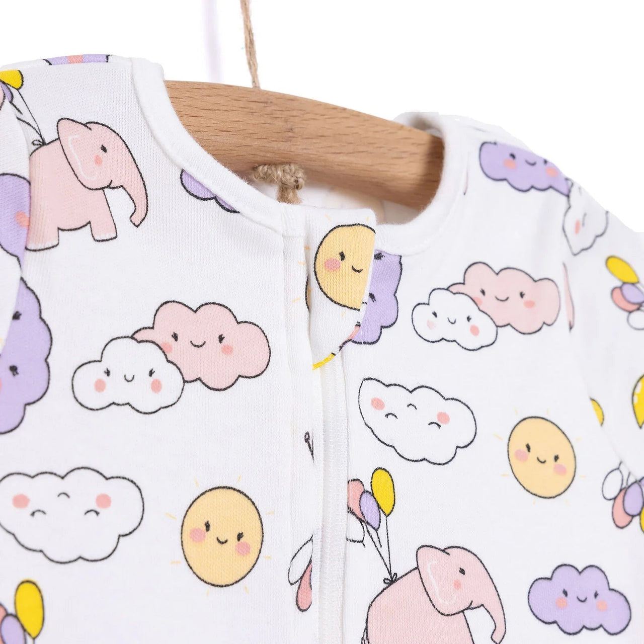 HelloBaby Newborn Baby Girl Footed Jumpsuit - Ecru - Miu Mau Collectibles