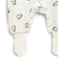 HelloBaby Newborn Baby Girl Footed Jumpsuit - Ecru - Miu Mau Baby & Kids Store