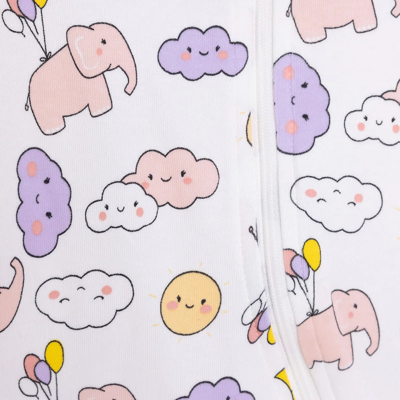 HelloBaby Newborn Baby Girl Footed Jumpsuit - Ecru - Miu Mau Collectibles