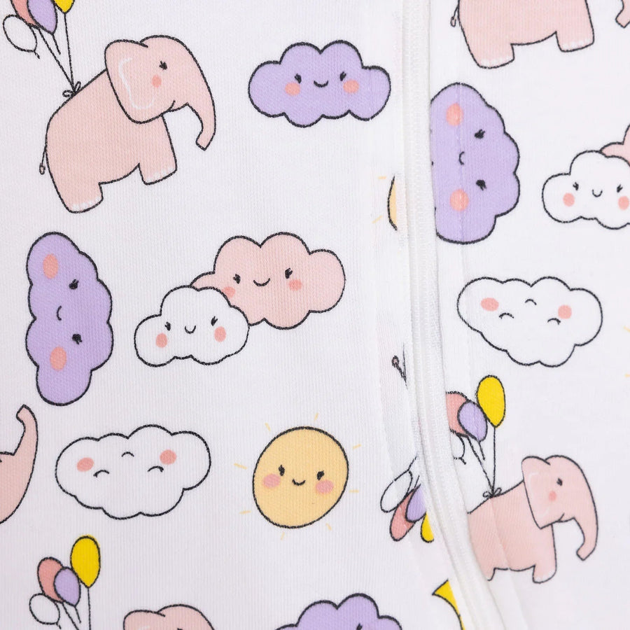 HelloBaby Newborn Baby Girl Footed Jumpsuit - Ecru - Miu Mau Collectibles