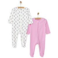 HelloBaby Newborn Baby Girl Footed Jumpsuit - Pink - Miu Mau Collectibles