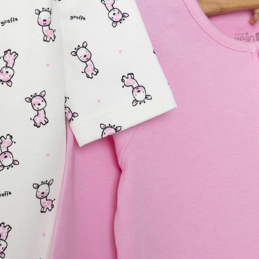 HelloBaby Newborn Baby Girl Footed Jumpsuit - Pink - Miu Mau Collectibles