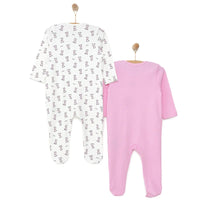 HelloBaby Newborn Baby Girl Footed Jumpsuit - Pink - Miu Mau Collectibles