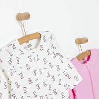 HelloBaby Newborn Baby Girl Footed Jumpsuit - Pink - Miu Mau Collectibles