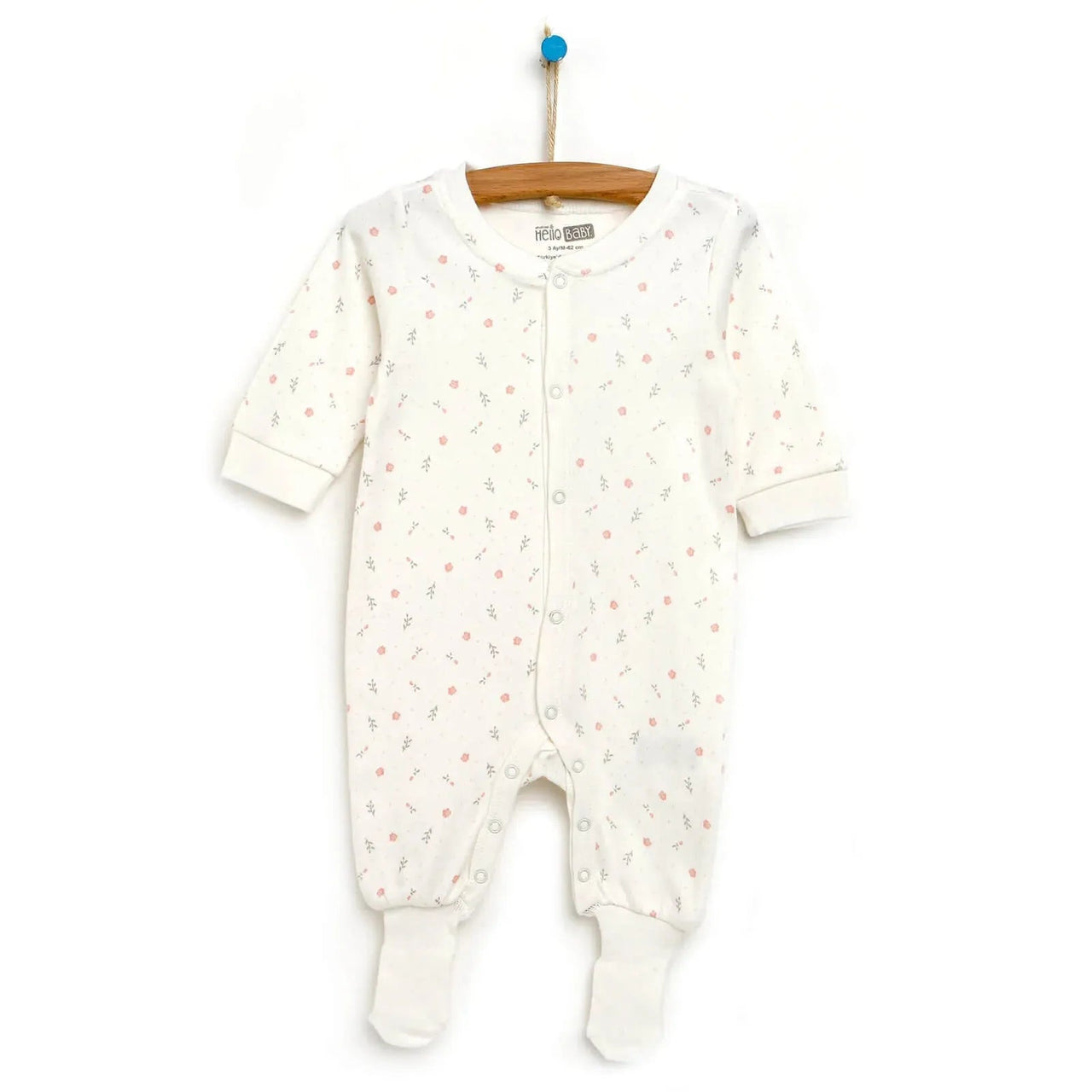 HelloBaby Newborn Baby Girl Footed Jumpsuit - White - Miu Mau Baby & Kids Store