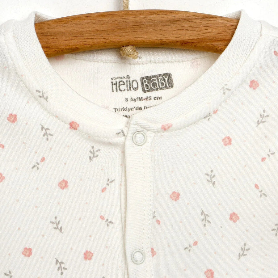 HelloBaby Newborn Baby Girl Footed Jumpsuit - White - Miu Mau Baby & Kids Store