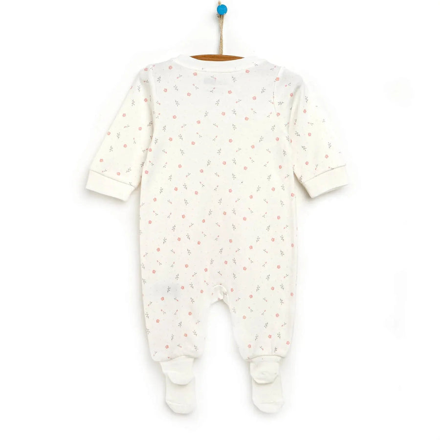 HelloBaby Newborn Baby Girl Footed Jumpsuit - White - Miu Mau Baby & Kids Store