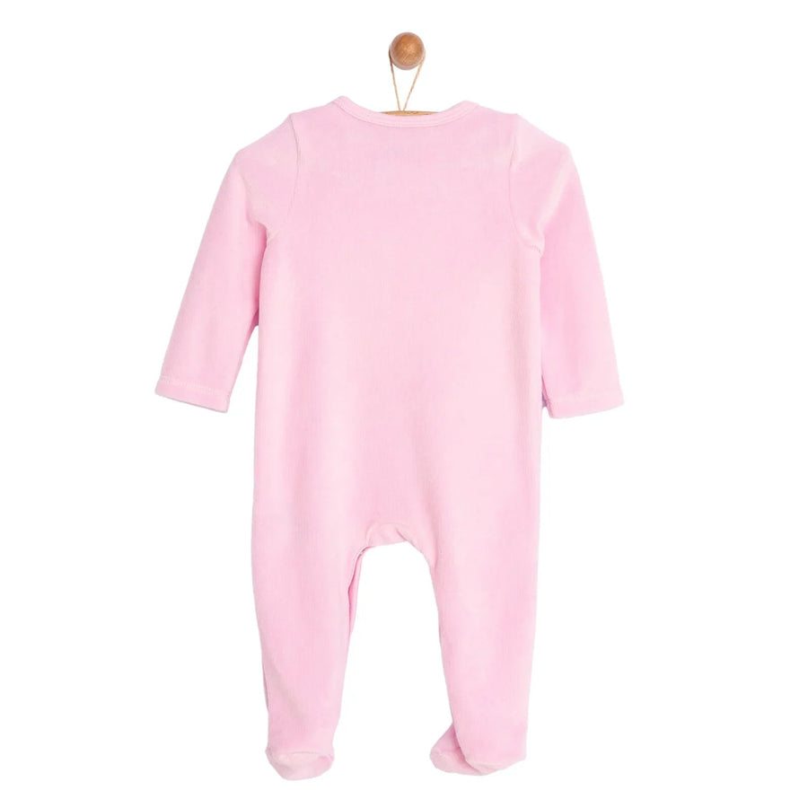 HelloBaby Newborn Baby Girl Velvet Footed Jumpsuit - Pink - Miu Mau Collectibles
