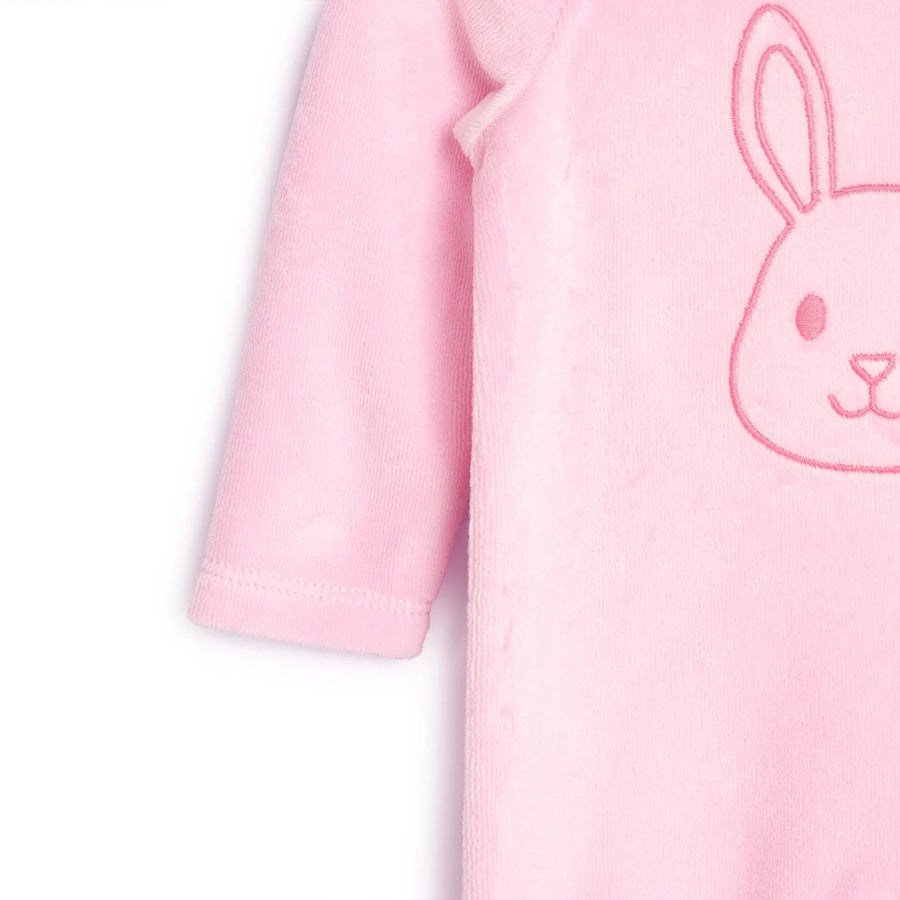 HelloBaby Newborn Baby Girl Velvet Footed Jumpsuit - Pink - Miu Mau Collectibles