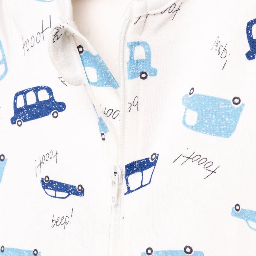 HelloBaby Newborn Boy 2 Piece Footed Jumpsuit - Blue - Miu Mau Collectibles