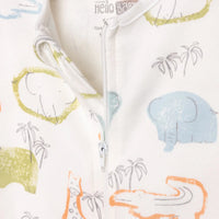 HelloBaby Newborn Boy Footed Jumpsuit - Ecru - Miu Mau Collectibles