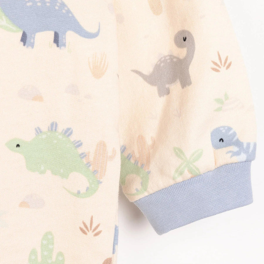 HelloBaby Newborn Boy Hooded Jumpsuit - Ecru - Miu Mau Collectibles