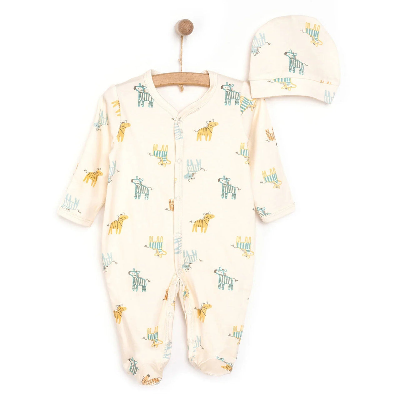 HelloBaby Newborn Boy Jumpsuit - Hat - Miu Mau Collectibles
