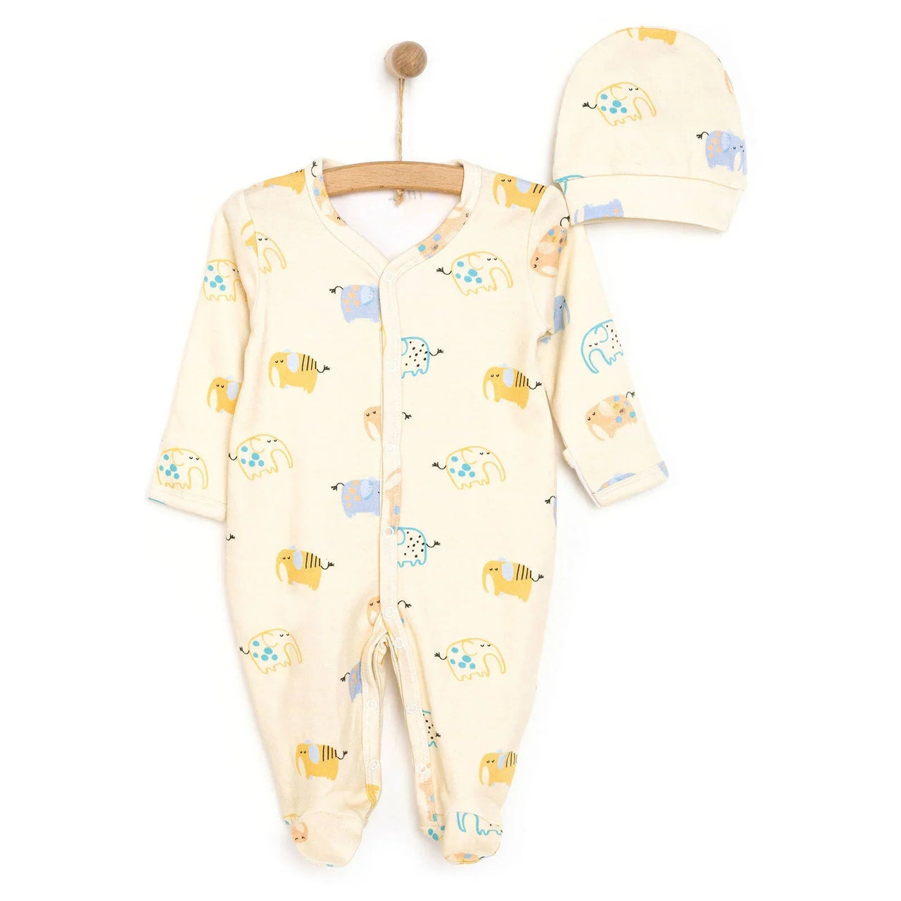 HelloBaby Newborn Boy Jumpsuit - Hat - Miu Mau Collectibles