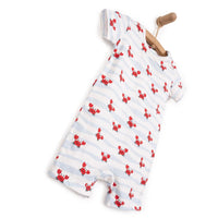 HelloBaby Newborn Boy Short Overalls - Ecru - Miu Mau Collectibles