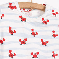 HelloBaby Newborn Boy Short Overalls - Ecru - Miu Mau Collectibles