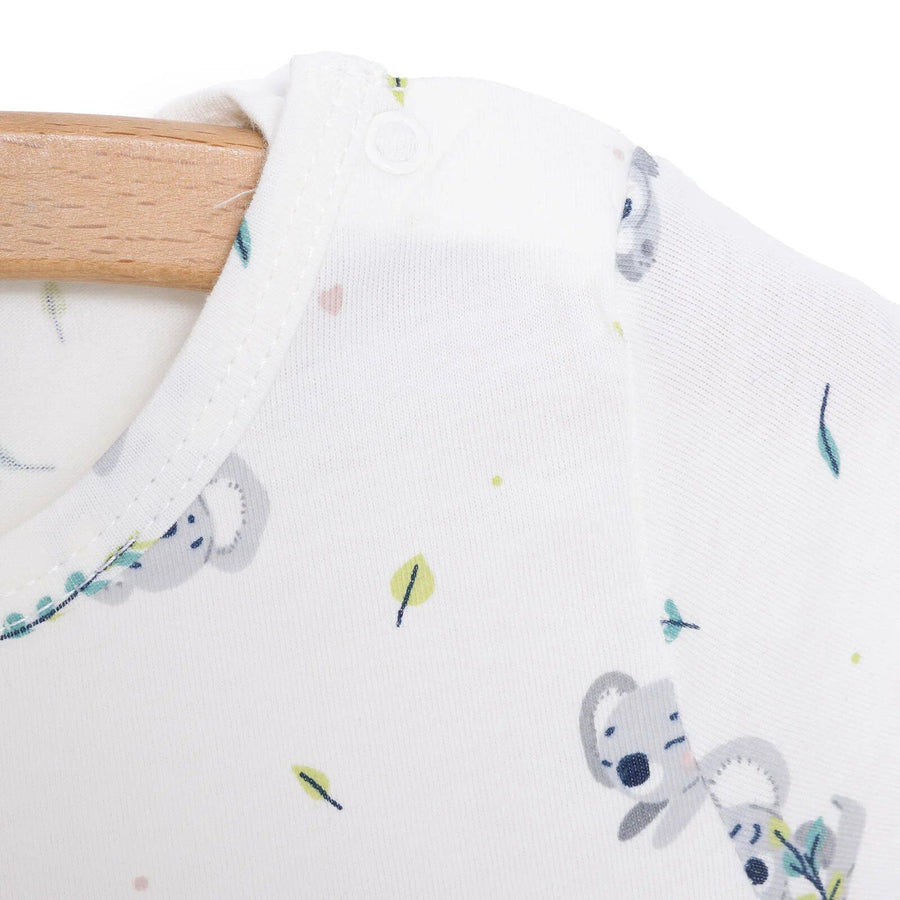 HelloBaby Newborn Boy Short Overalls - Ecru - Miu Mau Collectibles