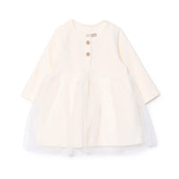 HelloBaby Newborn Dress - Ecru - Miu Mau Collectibles