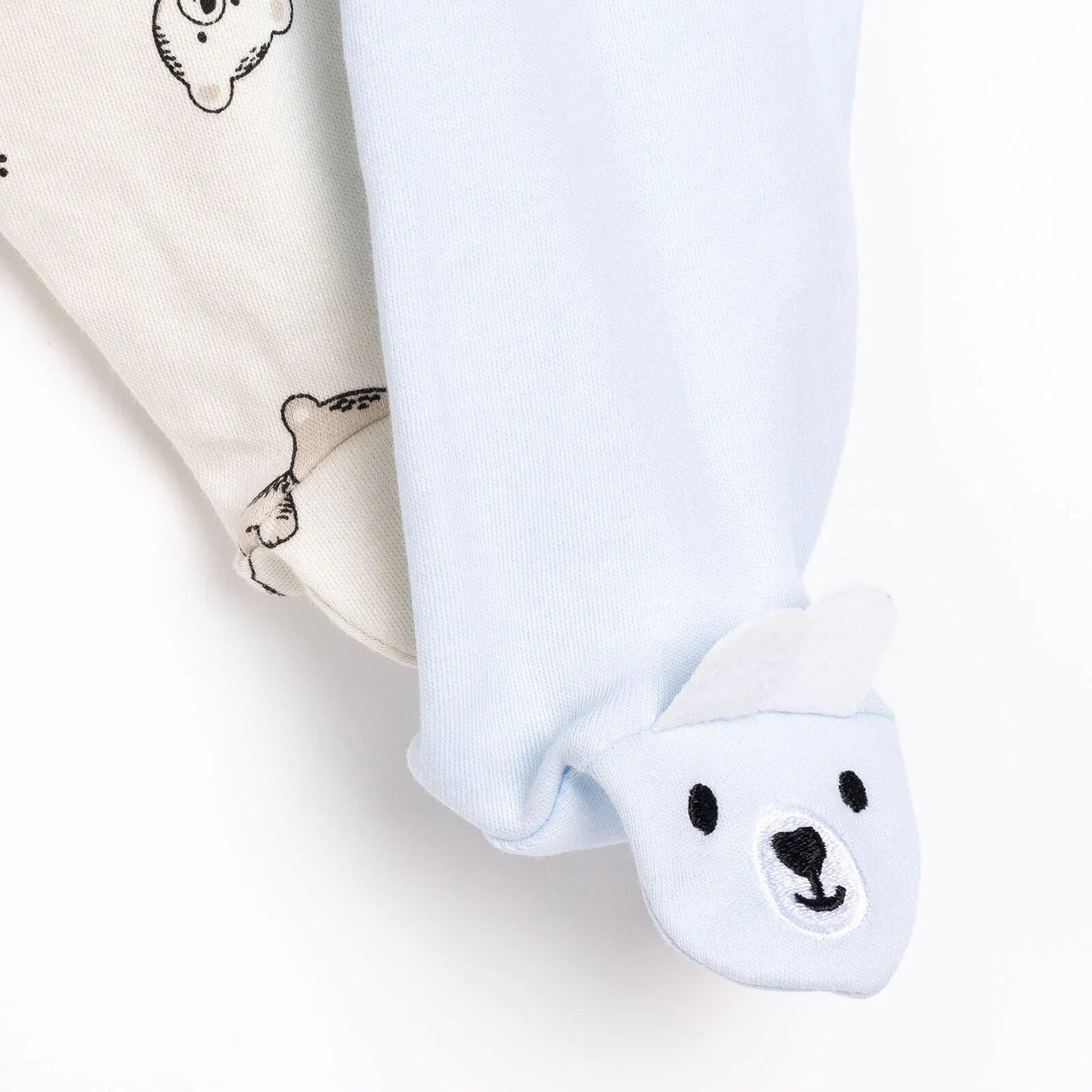 HelloBaby Newborn Footed Bottom - Blue - Miu Mau Collectibles