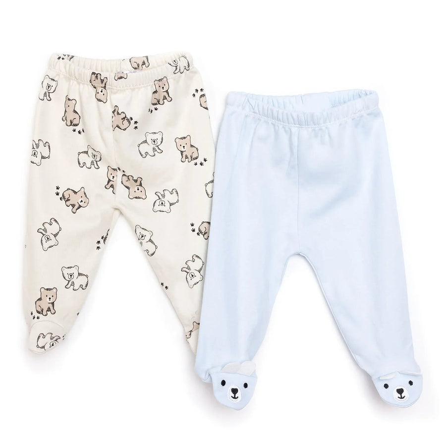 HelloBaby Newborn Footed Bottom - Blue - Miu Mau Collectibles