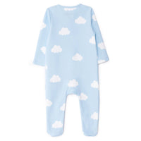 HelloBaby Newborn Footed Jumpsuit - Light Blue - Miu Mau Collectibles