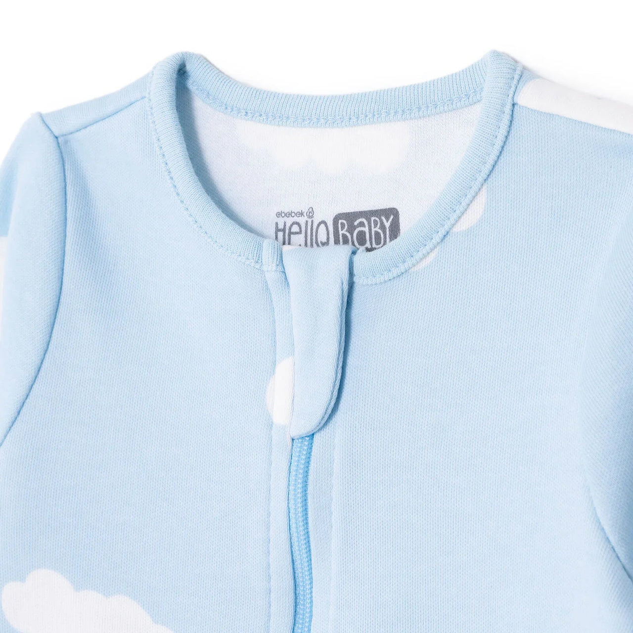 HelloBaby Newborn Footed Jumpsuit - Light Blue - Miu Mau Collectibles