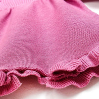 HelloBaby Newborn Frilled Knit Short Overall - Lilac - Miu Mau Collectibles