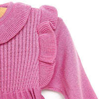 HelloBaby Newborn Frilled Knit Short Overall - Lilac - Miu Mau Collectibles