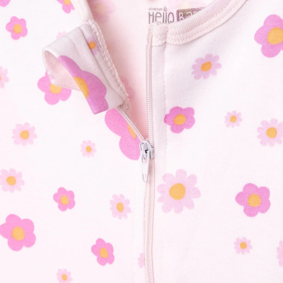 HelloBaby Newborn Girl Footed Jumpsuit - Pink - Miu Mau Collectibles