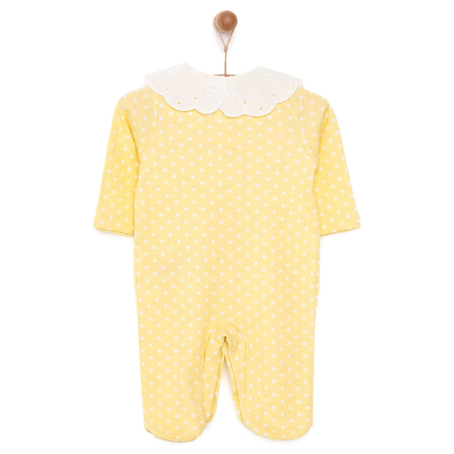 HelloBaby Newborn Girl Footed Jumpsuit - Yellow - Miu Mau Baby & Kids Store