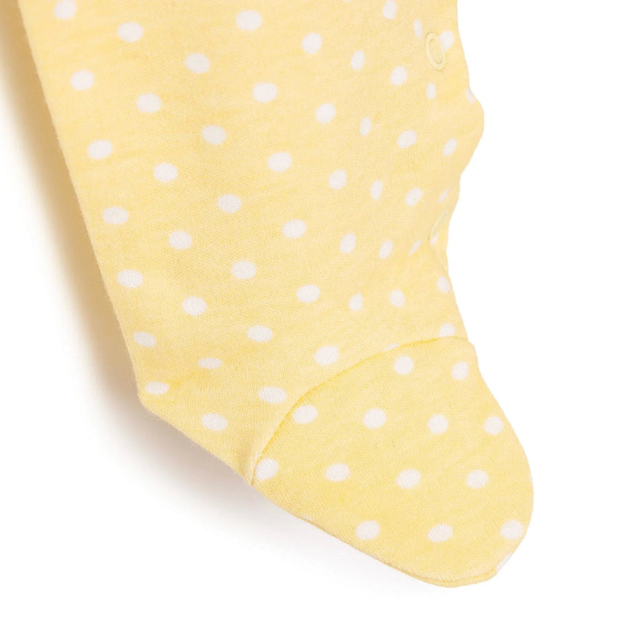 HelloBaby Newborn Girl Footed Jumpsuit - Yellow - Miu Mau Baby & Kids Store