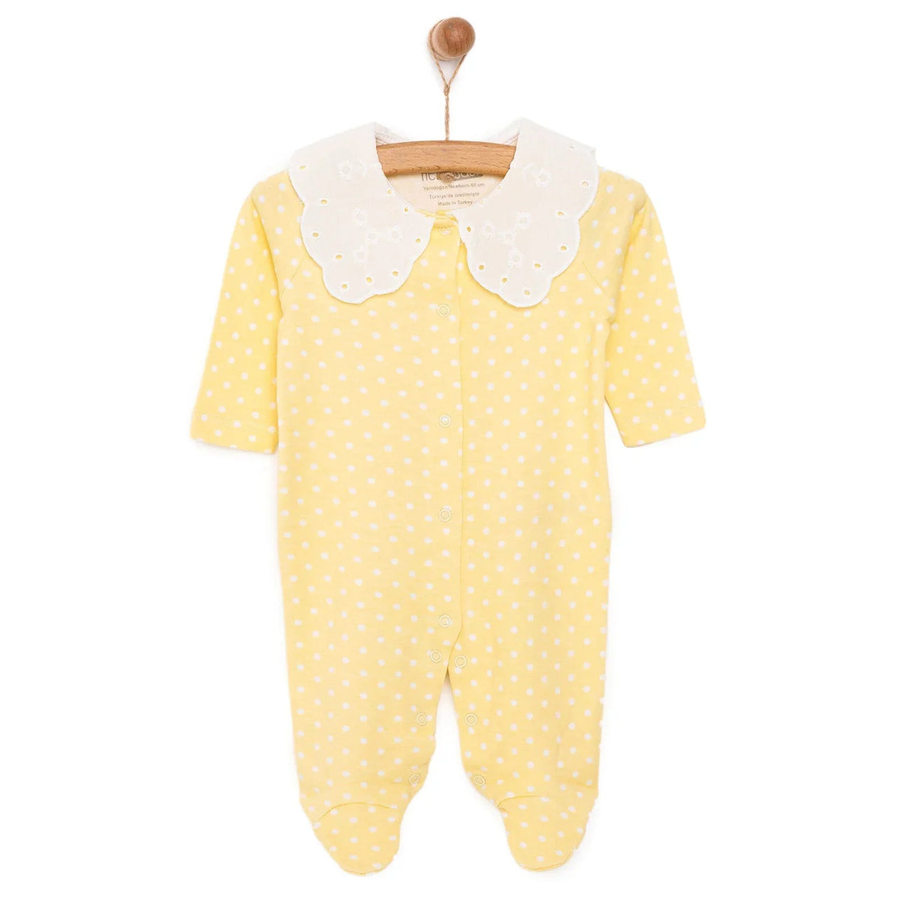HelloBaby Newborn Girl Footed Jumpsuit - Yellow - Miu Mau Baby & Kids Store