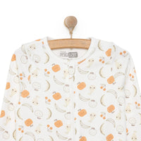 HelloBaby Newborn Girl Organic Footed Jumpsuit - Ecru - Miu Mau Collectibles