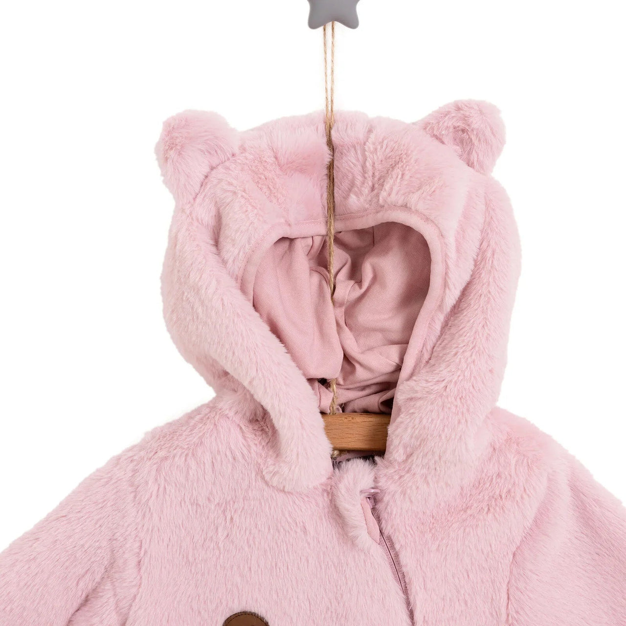 HelloBaby Newborn Girl Plush Footed Jumpsuit - Pink - Miu Mau Baby & Kids Store