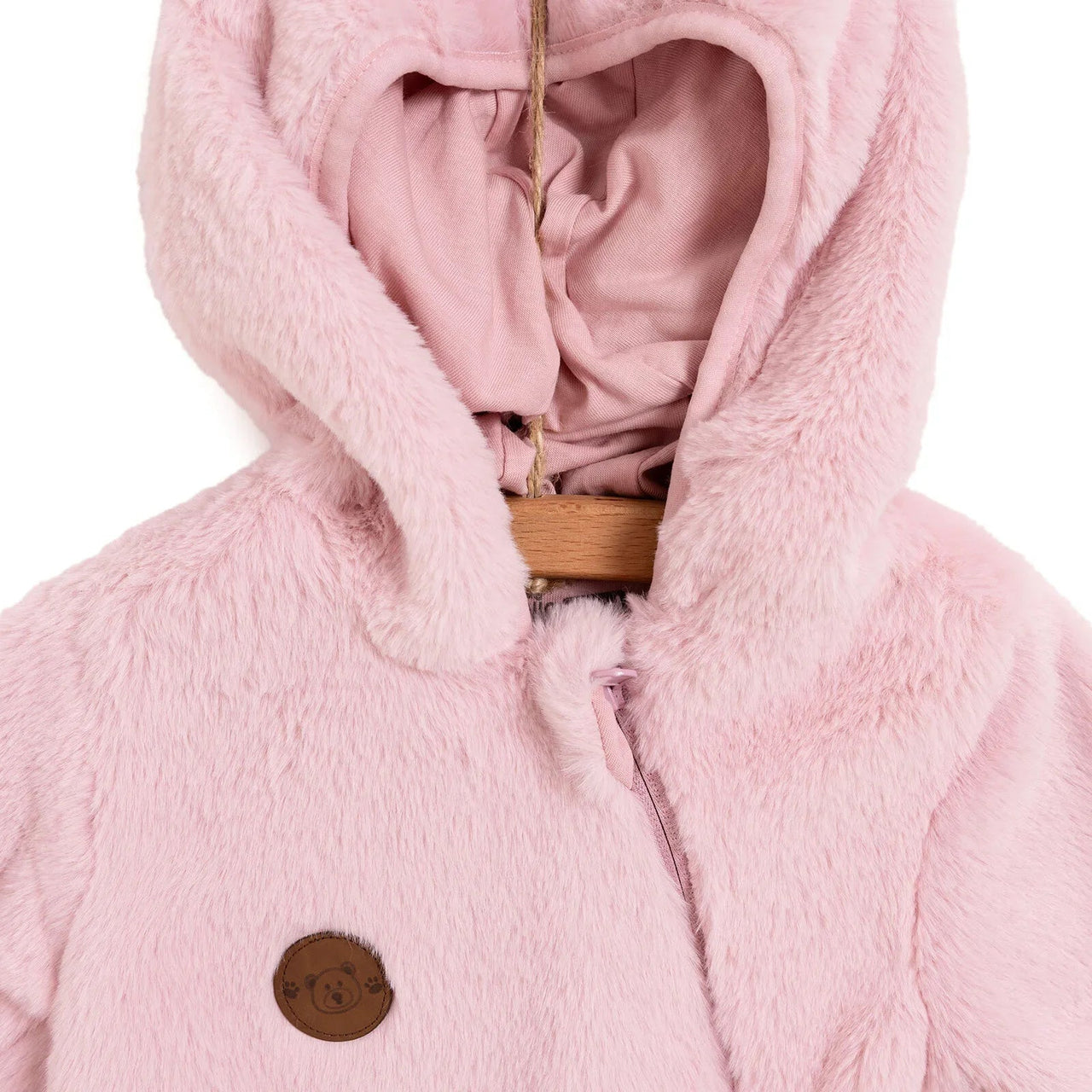 HelloBaby Newborn Girl Plush Footed Jumpsuit - Pink - Miu Mau Baby & Kids Store